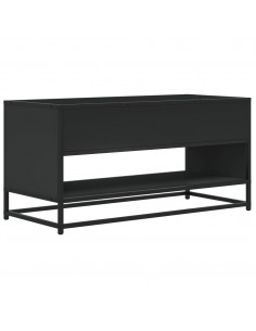 Mobile Porta TV Nero 91x40x46 cm in Truciolato e Metallo