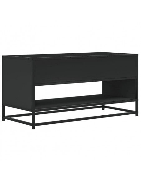 Mobile Porta TV Nero 91x40x46 cm in Truciolato e Metallo