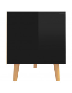 Mobile Porta TV Nero Lucido 90x40x48,5 cm Legno Multistrato