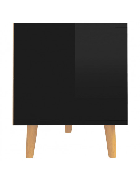 Mobile Porta TV Nero Lucido 90x40x48,5 cm Legno Multistrato