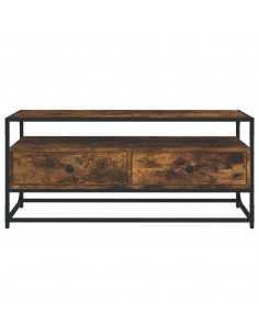 Mobile Porta TV Rovere Fumo 100x35x45 cm in Legno Multistrato