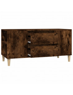 Mobile Porta TV Rovere Fumo 102x44,5x50 cm in Legno Multistrato