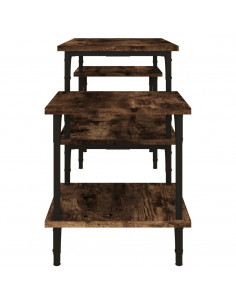 Mobile Porta TV Rovere Fumo 117x35x52 cm in Legno Multistrato