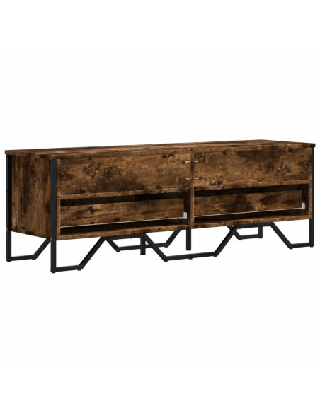 Mobile Porta TV Rovere Fumo 122x34x41 cm in Legno Multistrato