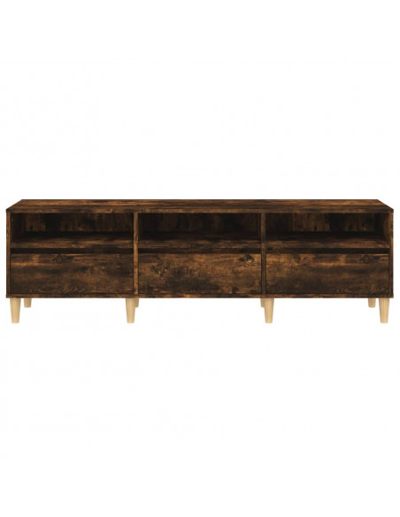 Mobile Porta TV Rovere Fumo 150x30x44,5 cm in Legno Multistrato