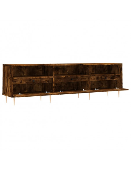 Mobile Porta TV Rovere Fumo 150x30x44,5 cm in Legno Multistrato