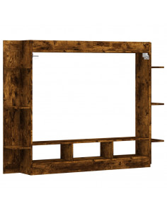 Mobile Porta TV Rovere Fumo 152x22x113 cm in Legno Multistrato