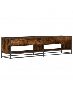 Mobile Porta TV Rovere Fumo 180,5x40x46 cm in Legno Multistrato