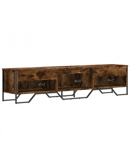 Mobile Porta TV Rovere Fumo 180x34x41 cm in Legno Multistrato