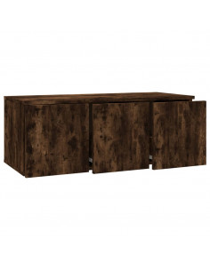 Mobile Porta TV Rovere Fumo 80x34x30 cm in Legno Multistrato