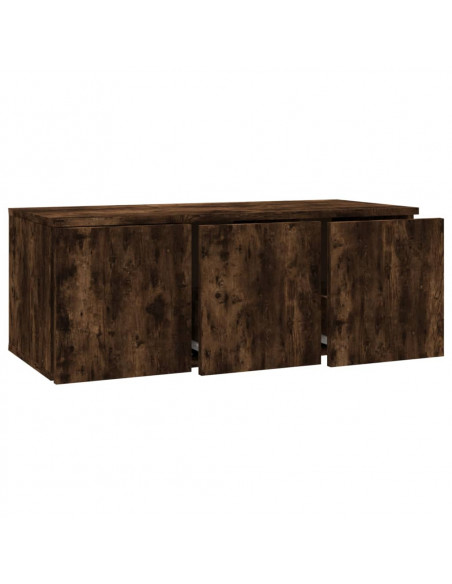 Mobile Porta TV Rovere Fumo 80x34x30 cm in Legno Multistrato