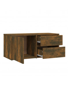 Mobile Porta TV Rovere Fumo 80x34x36 cm in Legno Multistrato