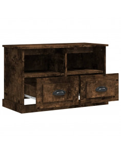 Mobile Porta TV Rovere Fumo 80x35x50 cm in Legno Multistrato