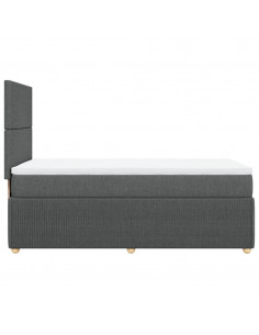 Giroletto a Molle con Materasso Grigio Scuro 80x200 cm Tessuto 2