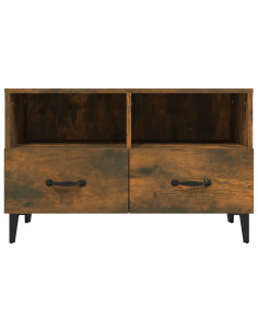 Mobile Porta TV Rovere Fumo 80x36x50 cm in Legno Multistrato