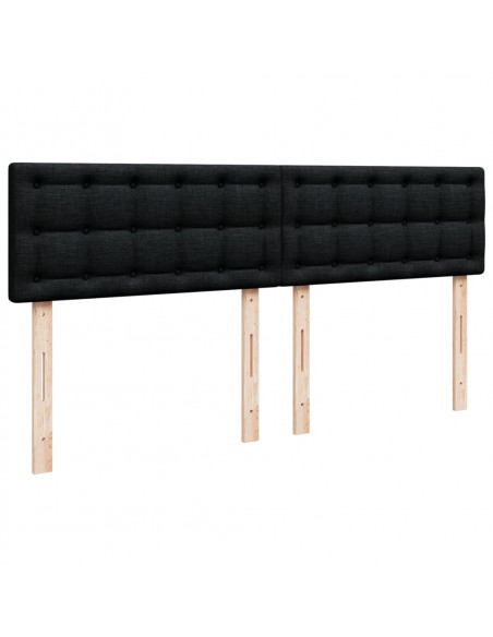 Giroletto a Molle con Materasso Nero 180x200 cm in Tessuto