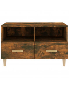 Mobile Porta TV Rovere Fumo 80x36x50 cm in Legno Multistrato