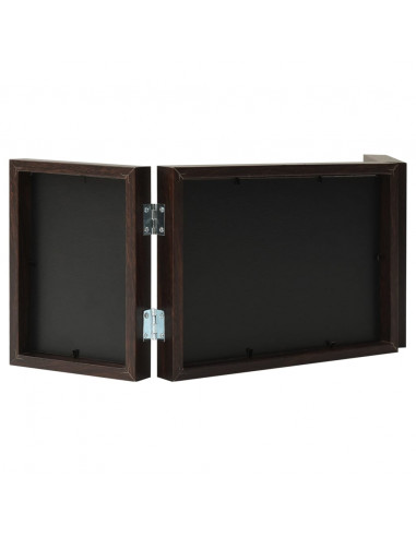 Cornici Portafoto a Libro Marrone Scuro 22x15cm +2x(10x15)cm