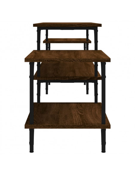 Mobile Porta TV Rovere Marrone 197x35x52 cm Legno Multistrato