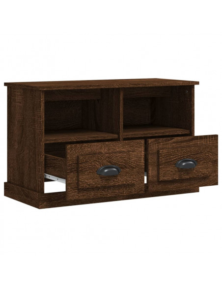 Mobile Porta TV Rovere Marrone 80x35x50 cm in Legno Multistrato