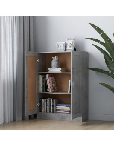 Libreria Grigio Cemento 82,5x30,5x115 cm in Legno Multistrato