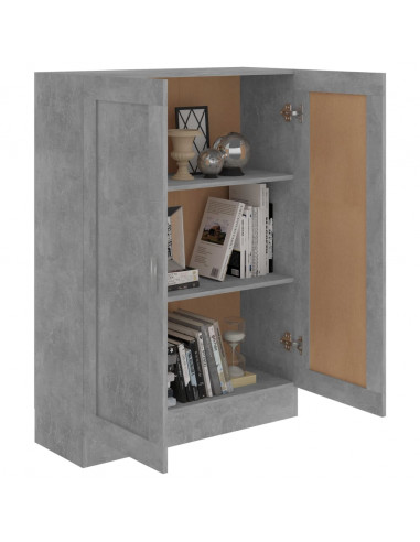 Libreria Grigio Cemento 82,5x30,5x115 cm in Legno Multistrato