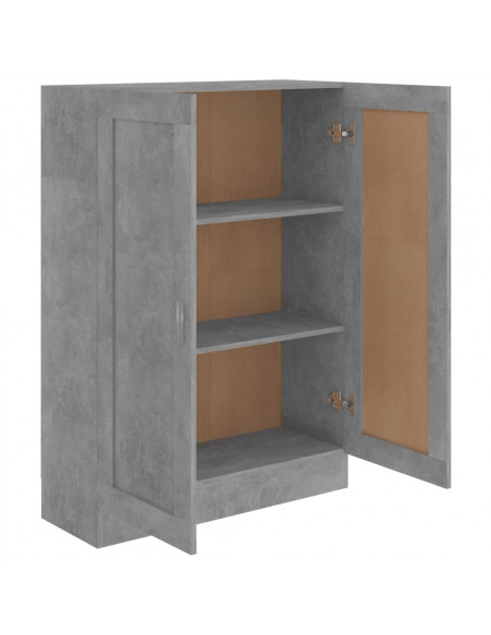 Libreria Grigio Cemento 82,5x30,5x115 cm in Legno Multistrato