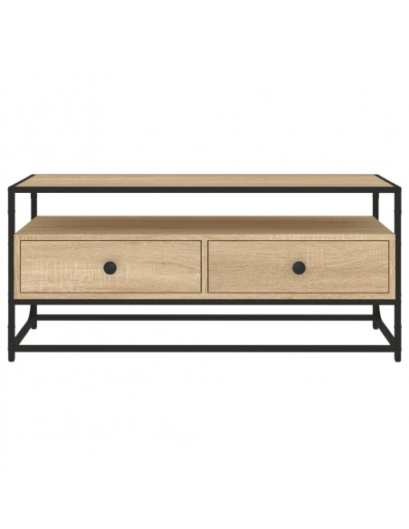 Mobile Porta TV Rovere Sonoma 100x35x45 cm in Legno Multistrato