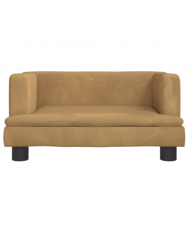 Lettino per Cani Marrone 60x40x30 cm in Velluto
