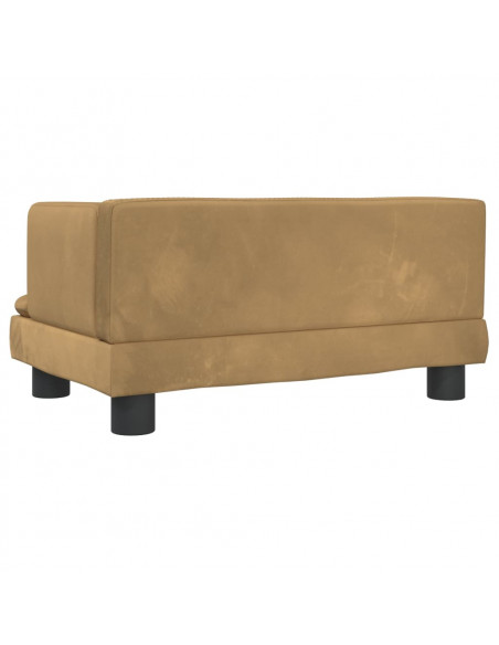 Lettino per Cani Marrone 60x40x30 cm in Velluto