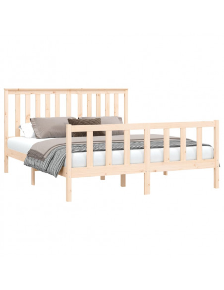 Giroletto con Testiera 150x200cm Legno Massello Pino King