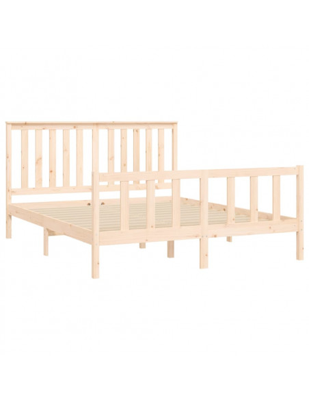 Giroletto con Testiera 150x200cm Legno Massello Pino King