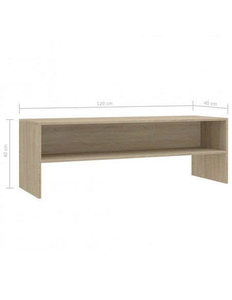 Mobile Porta TV Rovere Sonoma 120x40x40 cm in Legno Multistrato