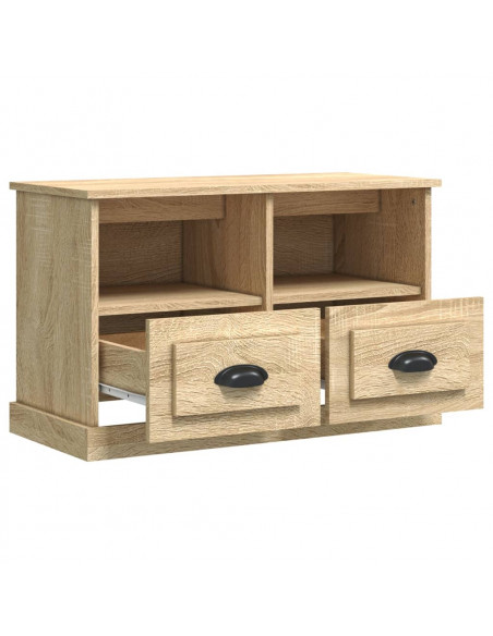 Mobile Porta TV Rovere Sonoma 80x35x50 cm in Legno Multistrato