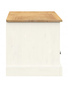 Mobile Porta TV VIGO Bianco 156x40x40 cm Legno Massello di Pino