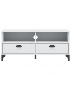 Mobile Porta TV VIKEN Bianco in Legno Massello di Pino