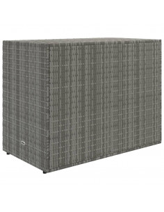 Mobile Portaoggetti da Giardino Grigio 100x55,5x80cm Polyrattan
