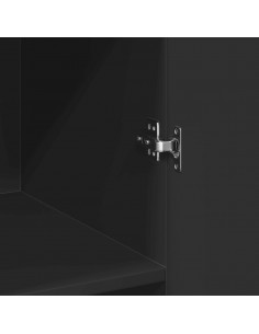 Mobile Portaoggetti Nero 70x42,5x225 cm in Truciolato