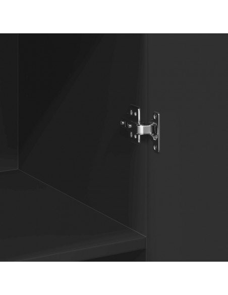 Mobile Portaoggetti Nero 70x42,5x225 cm in Truciolato