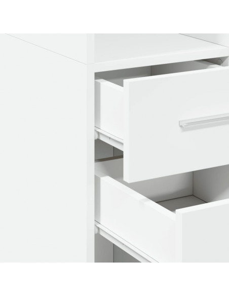 Mobile Sottile Bianco 45x42,5x225 cm in Truciolato