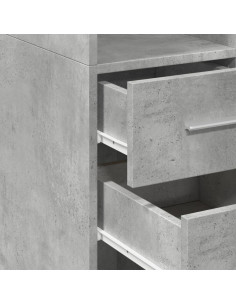 Mobile Sottile Grigio Cemento 30x42,5x225 cm in Truciolato