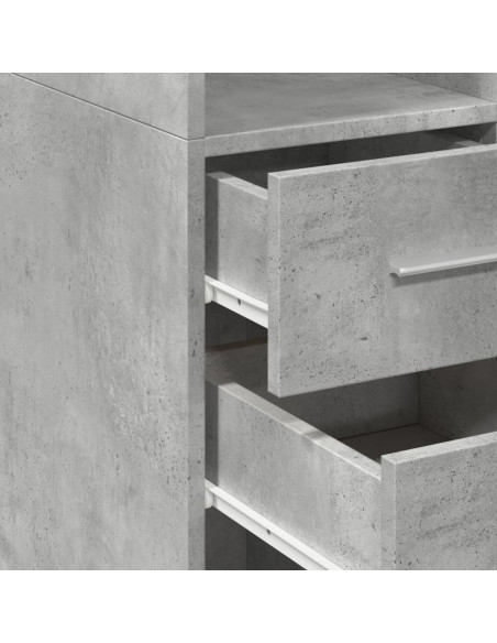 Mobile Sottile Grigio Cemento 40x42,5x225 cm in Truciolato
