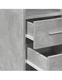 Mobile Sottile Grigio Cemento 45x42,5x225 cm in Truciolato