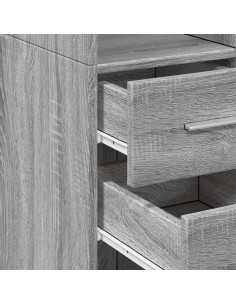 Mobile Sottile Grigio Sonoma 30x42,5x225 cm in Truciolato