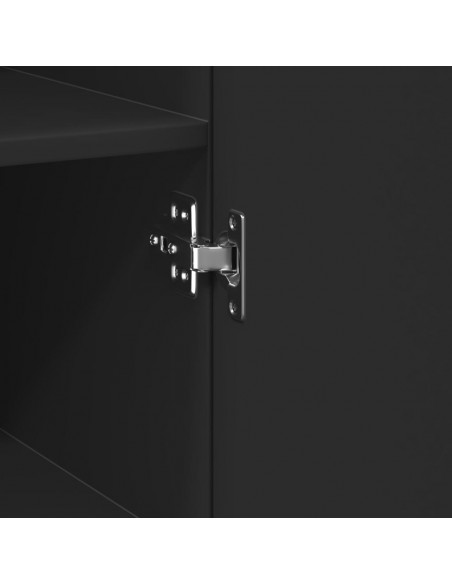 Mobile Sottile Nero 40x42,5x225 cm in Truciolato