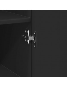 Mobile Sottile Nero 45x42,5x225 cm in Truciolato