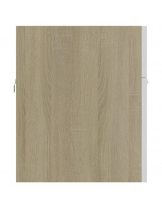 Mobile Sottolavabo Bianco Rovere Sonoma 90x38,5x46 Multistrato