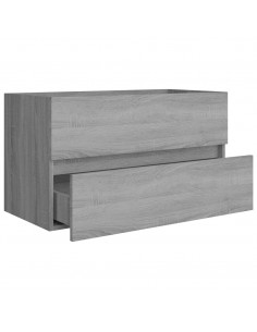 Mobile Sottolavabo Grigio Sonoma 80x38,5x45cm Legno Multistrato