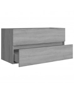 Mobile Sottolavabo Grigio Sonoma 90x38,5x45cm Legno Multistrato