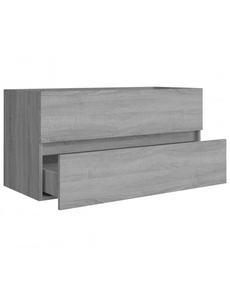 Mobile Sottolavabo Grigio Sonoma 90x38,5x45cm Legno Multistrato